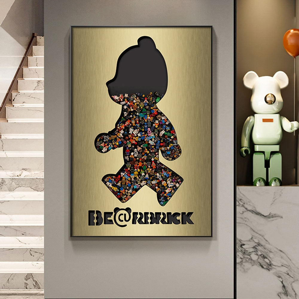 Arthia Designs - Cartoon Bearbrick Graffiti Canvas Art - Review