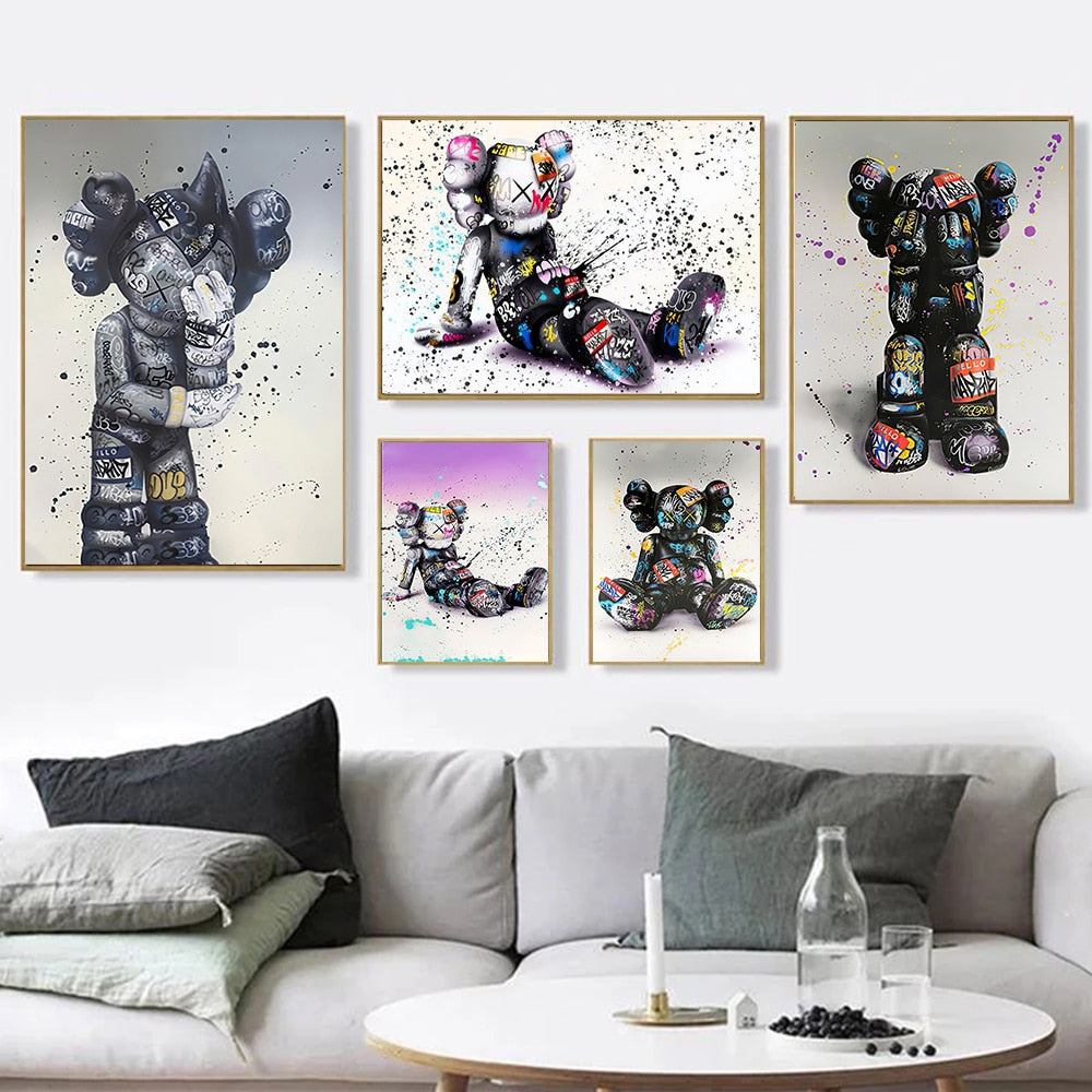 Arthia Designs - Graffiti Bear Statue Canvas Art - Review