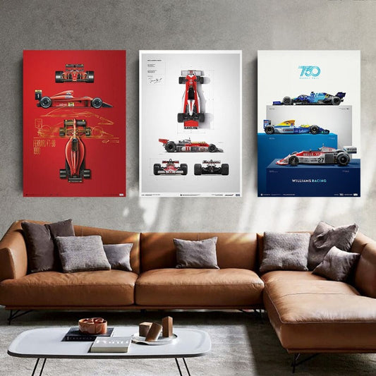 Arthia Designs - Old School Formula One Cars Canvas Art - Review