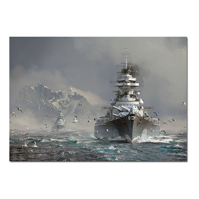 Arthia Designs - Bismarck Class Battleship Canvas Art - Review