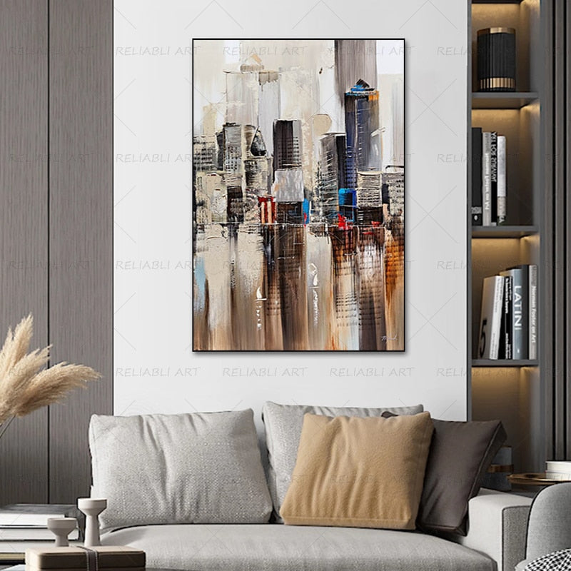 Arthia Designs - Abstract Rainy City View Canvas Art - Review