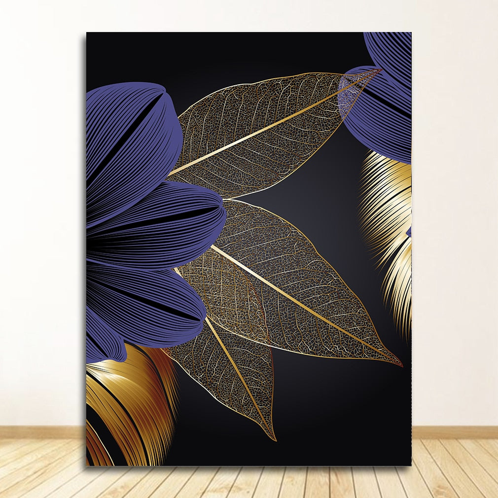 Arthia Designs - Nordic Black Golden Leaf Canvas Art - Review