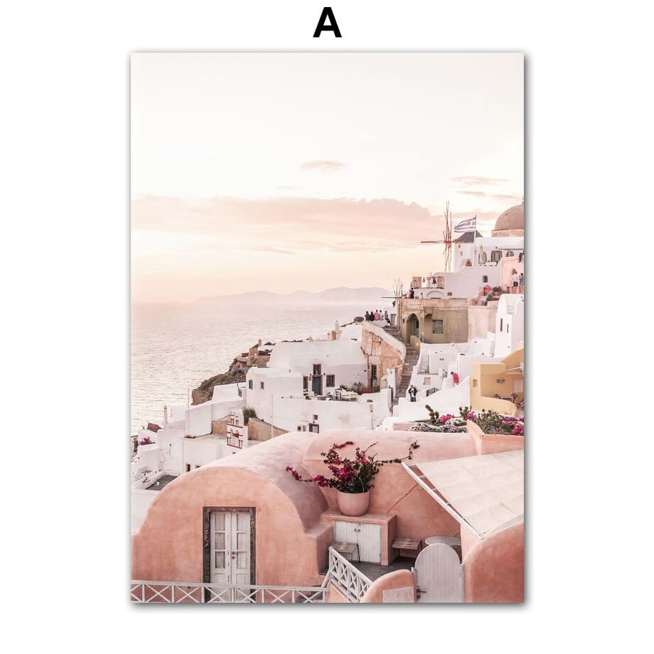 Arthia Designs - Santorini Blooming Summer Vibes Canvas Art - Review