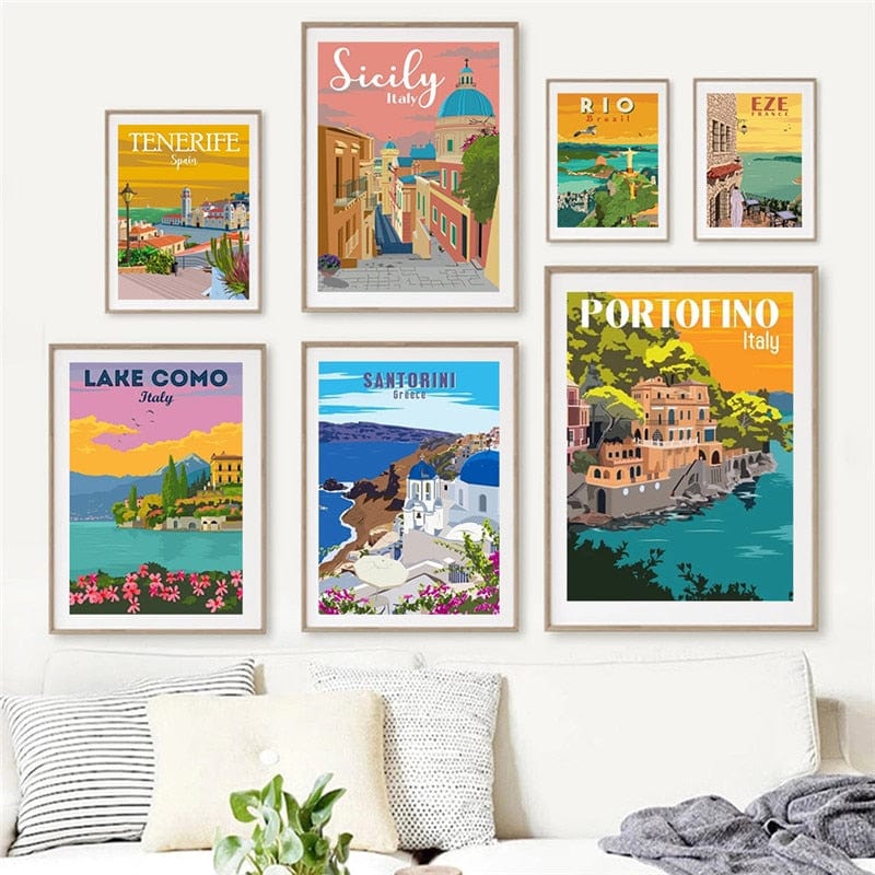 Arthia Designs - Famous Travel Europe Cities Canvas Art - Review