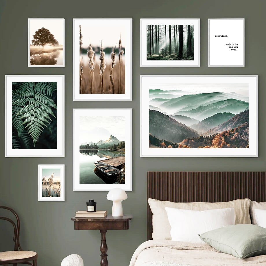 Arthia Designs - Forest Mountain Lake Landscape Canvas Art - Review