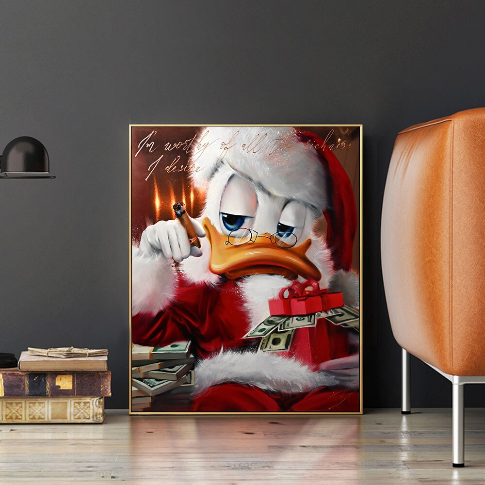 Arthia Designs - Donald Duck Santa Claus Canvas Art - Review