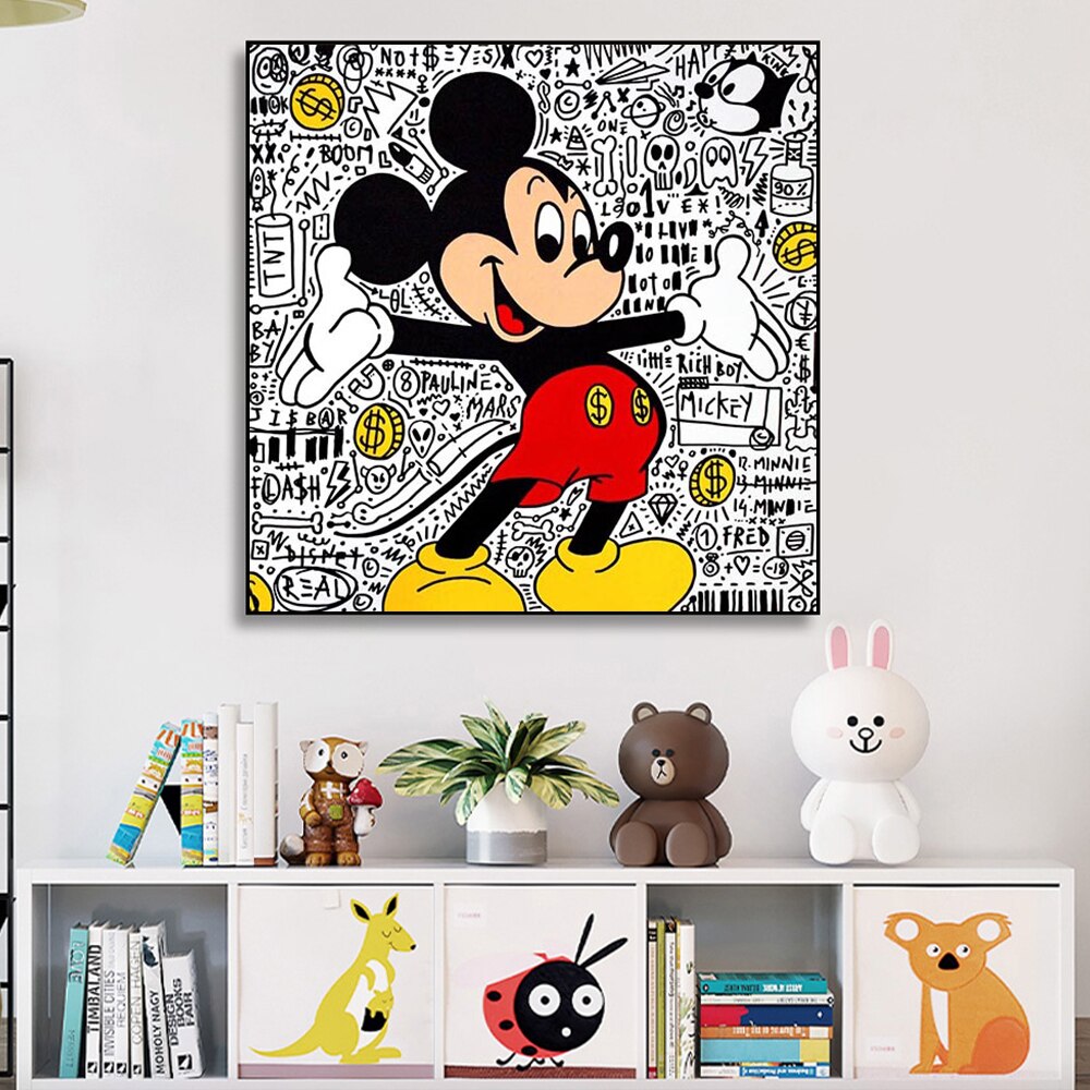 Arthia Designs - Cartoon Mickey Mouse Comics Canvas Art - Review