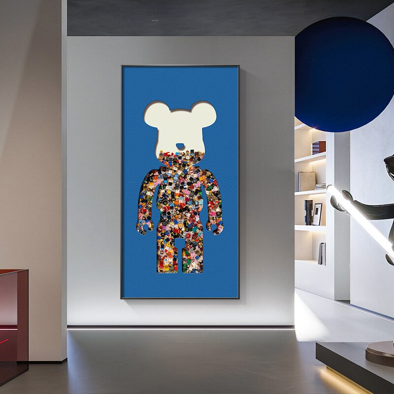 Arthia Designs - Bearbrick Street Posters Wall Canvas Art - Review