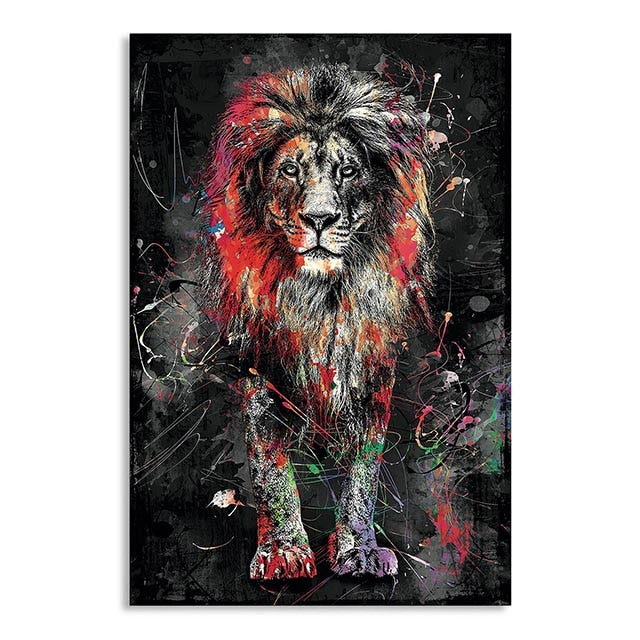 Arthia Designs - Graffiti Animals Oil Paintings Canvas Art - Review