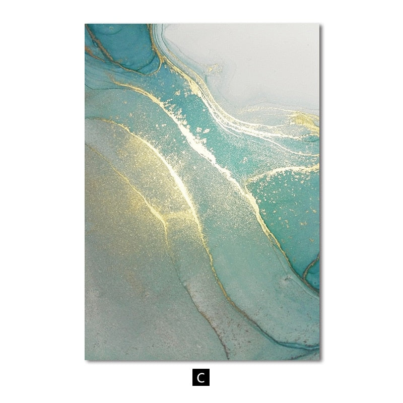 Arthia Designs - Abstract Luxury Blue Ocean Canvas Art - Review