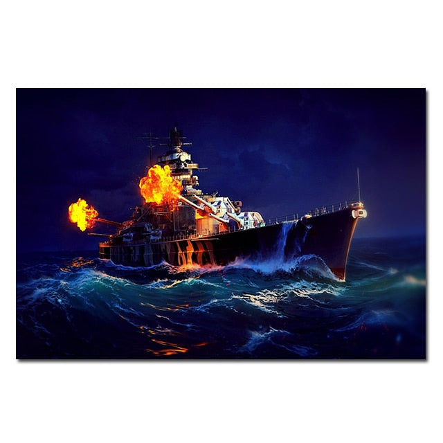 Arthia Designs - Bismarck Class Battleship Canvas Art - Review