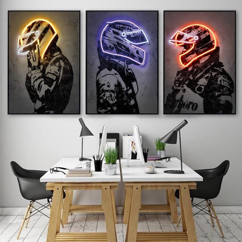 Arthia Designs - Bikers Neon Helmet Canvas Art - Review