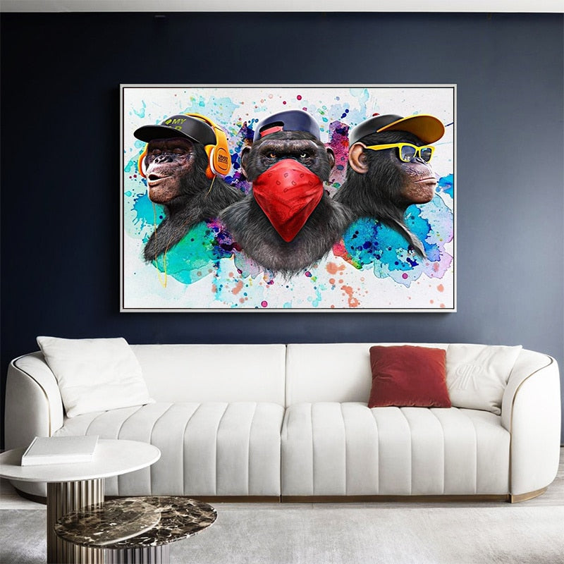 Arthia Designs - Graffiti Hip-Hop Monkeys Canvas Art - Review