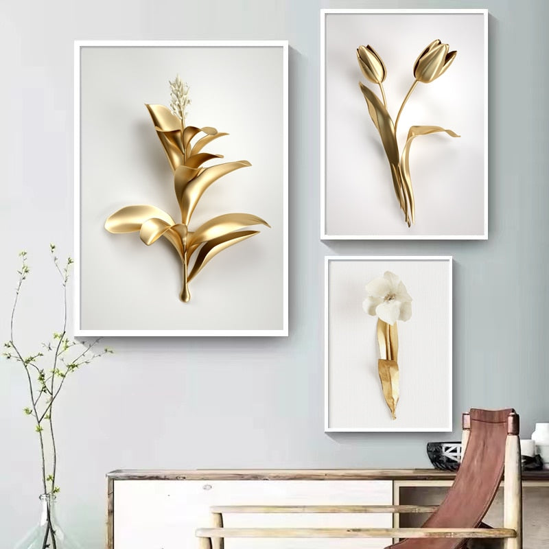 Arthia Designs - Luxury Golden Floral Canvas Art - Review