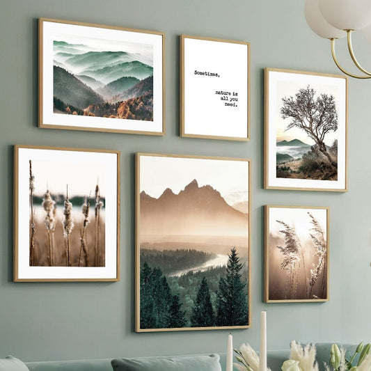 Arthia Designs - Forest Mountain Lake Landscape Canvas Art - Review