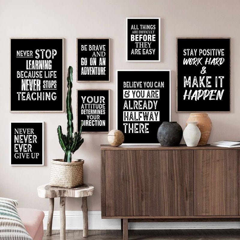 Arthia Designs - Hard Work Motivational Quotes Canvas Art - Review