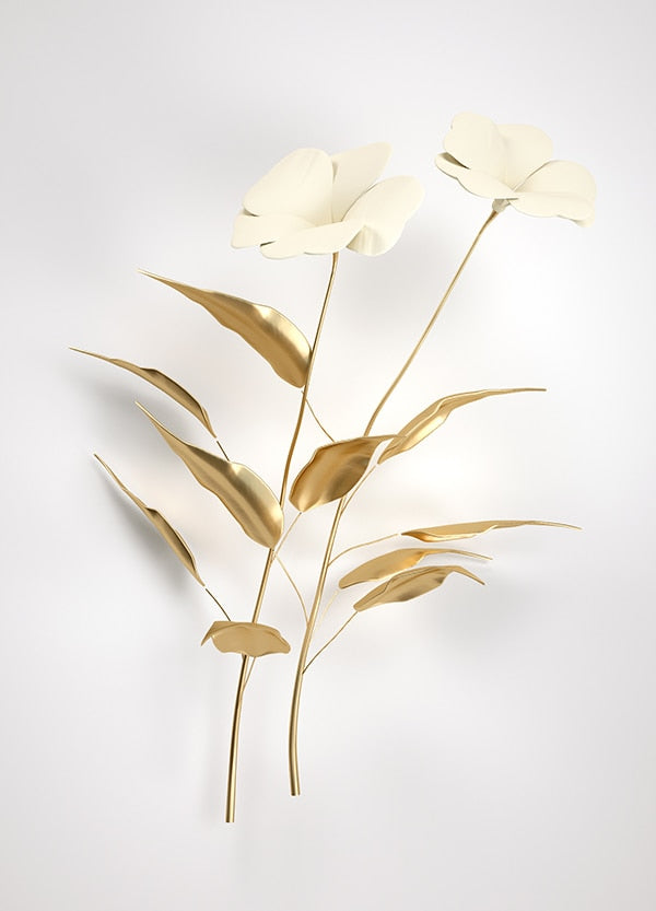 Arthia Designs - Luxury Golden White Flower Canvas Art - Review