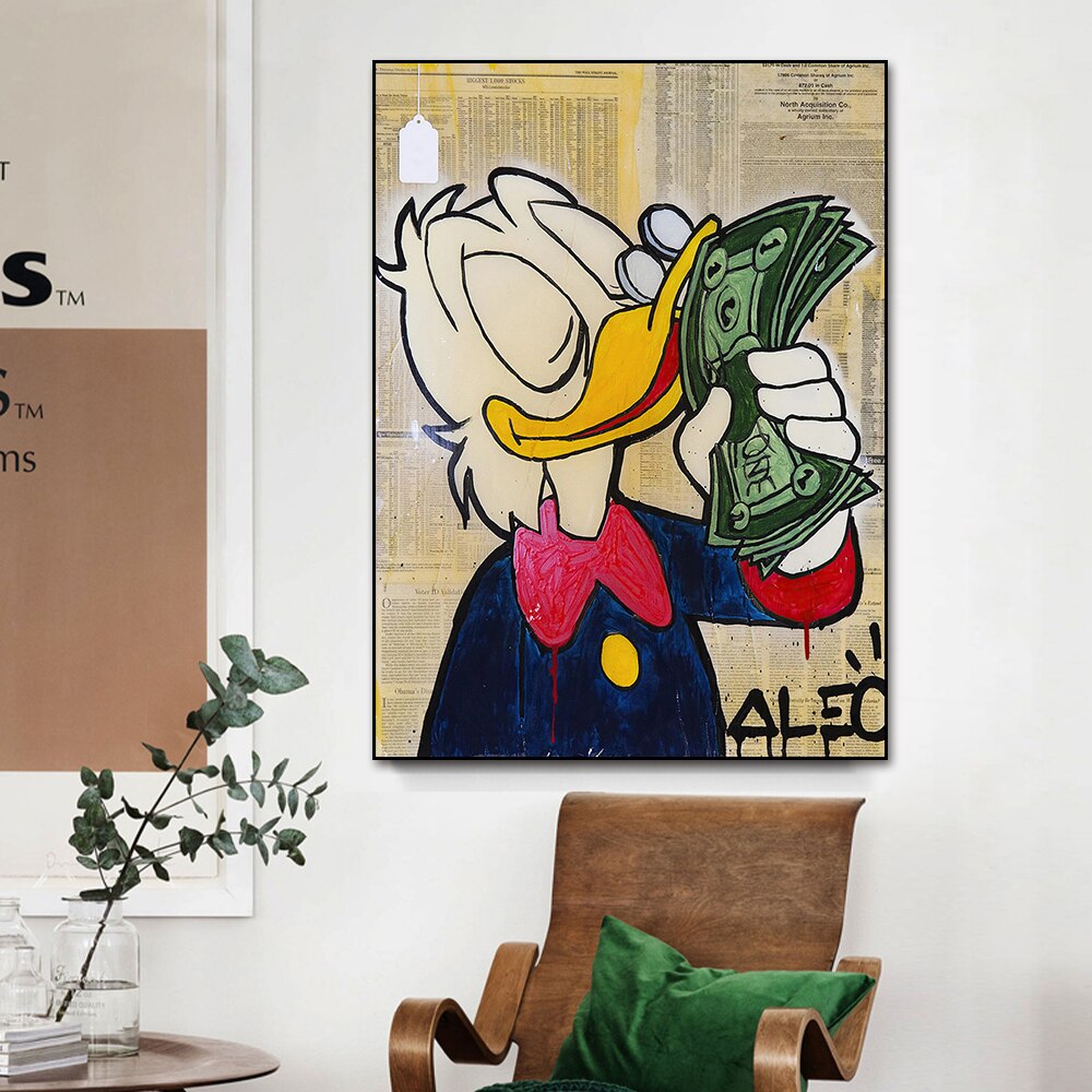 Arthia Designs - Money Loving Donald Duck Canvas Art - Review