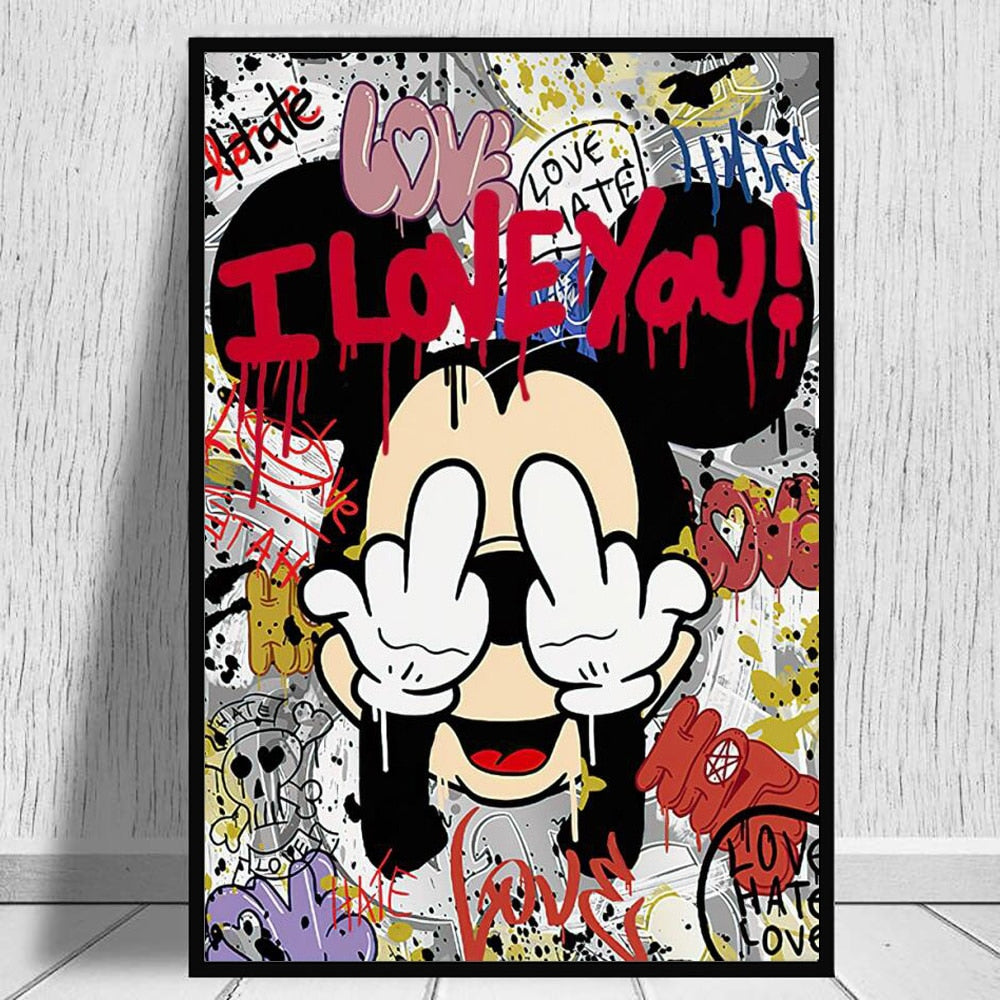 Arthia Designs - Mickey Mouse and Donald Duck Graffiti Canvas Art - Review