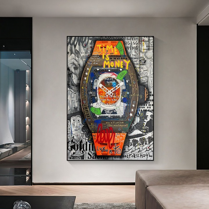 Arthia Designs - Time Is Money Watch Graffiti Canvas Art - Review