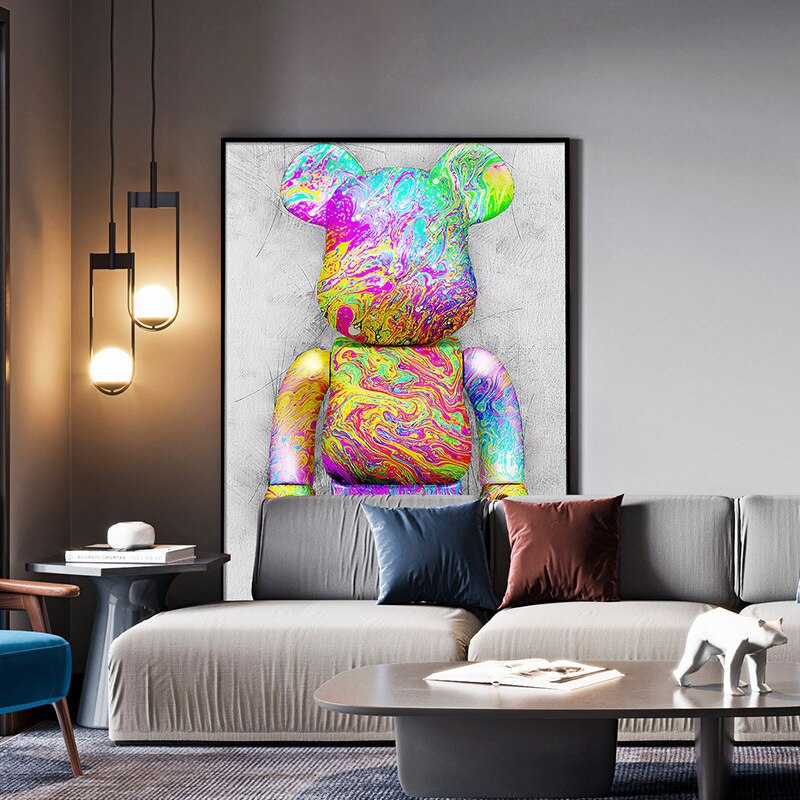 Arthia Designs - Colorful Street Fashion Bear Canvas Art - Review