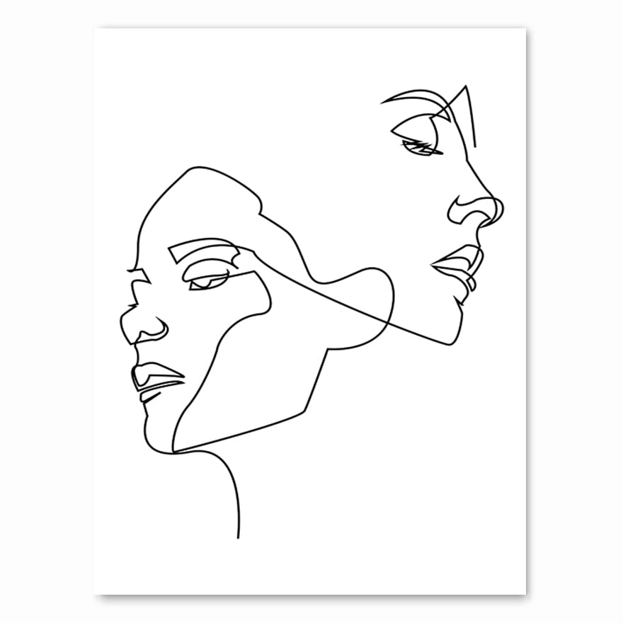 Arthia Designs - Abstract Figures Line Sexy Woman Canvas Art - Review