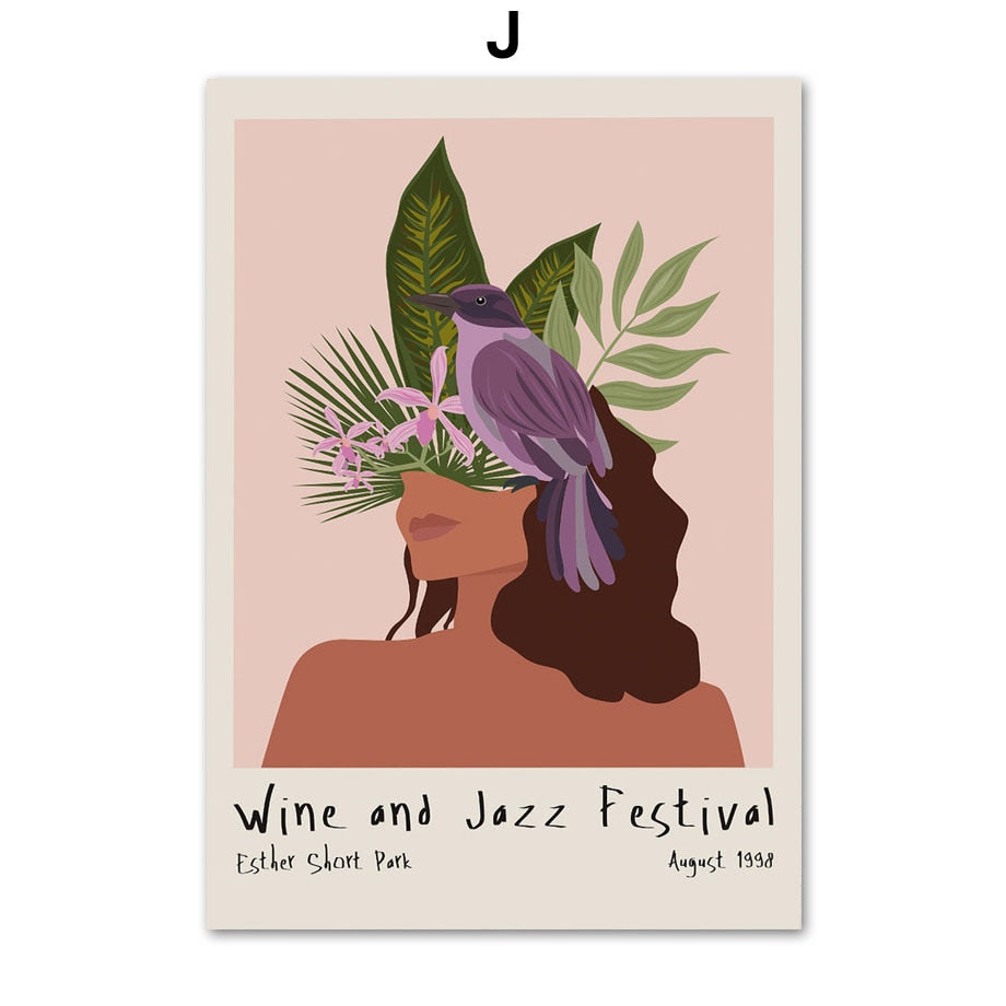 Arthia Designs - Wine Jazz Festival Doodles Canvas Art - Review