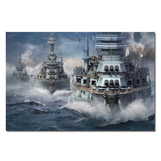 Arthia Designs - Bismarck Class Battleship Canvas Art - Review