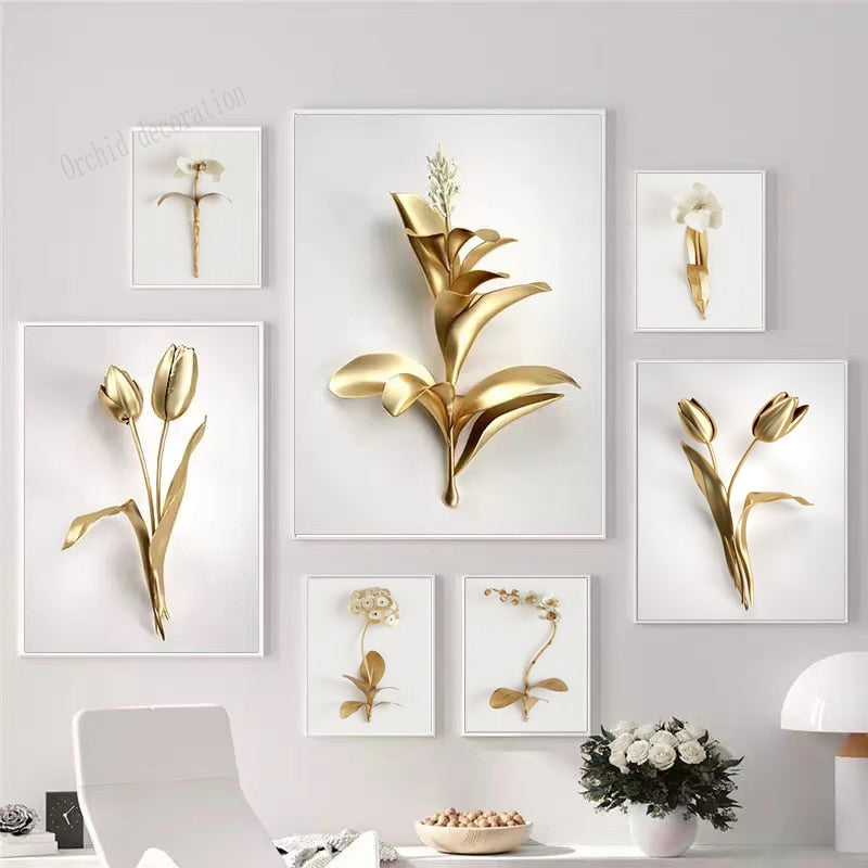 Arthia Designs - Luxury Golden Floral Canvas Art - Review