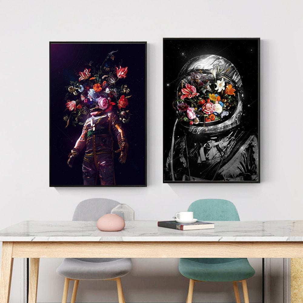 Arthia Designs - Astronaut Blooming Flower Canvas Art - Review