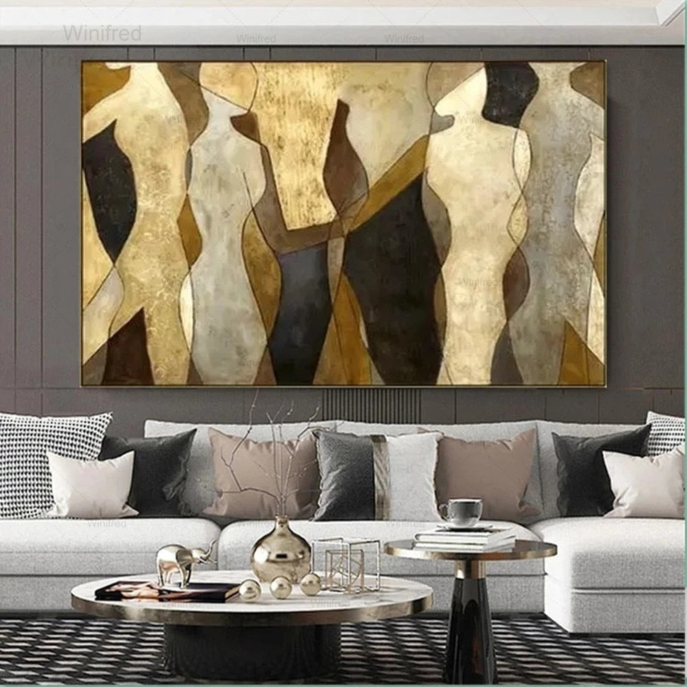 Arthia Designs - Abstract Golden Palette White Flower Canvas Art - Review