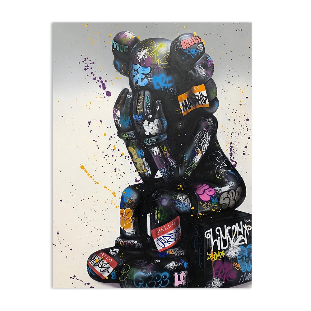 Arthia Designs - Graffiti Bear Statue Canvas Art - Review