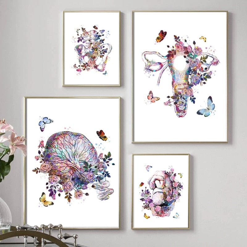 Arthia Designs - Floral Anatomy of Pregnancy Canvas Art - Review