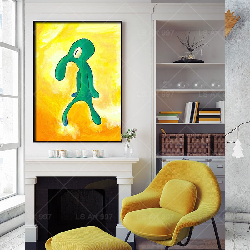 Arthia Designs - Bold And Brash Squidward Canvas Art - Review