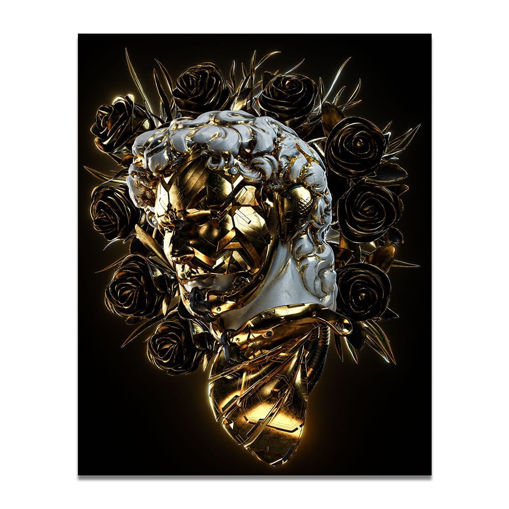 Arthia Designs - Golden Crown Mask Design Canvas Art - Review