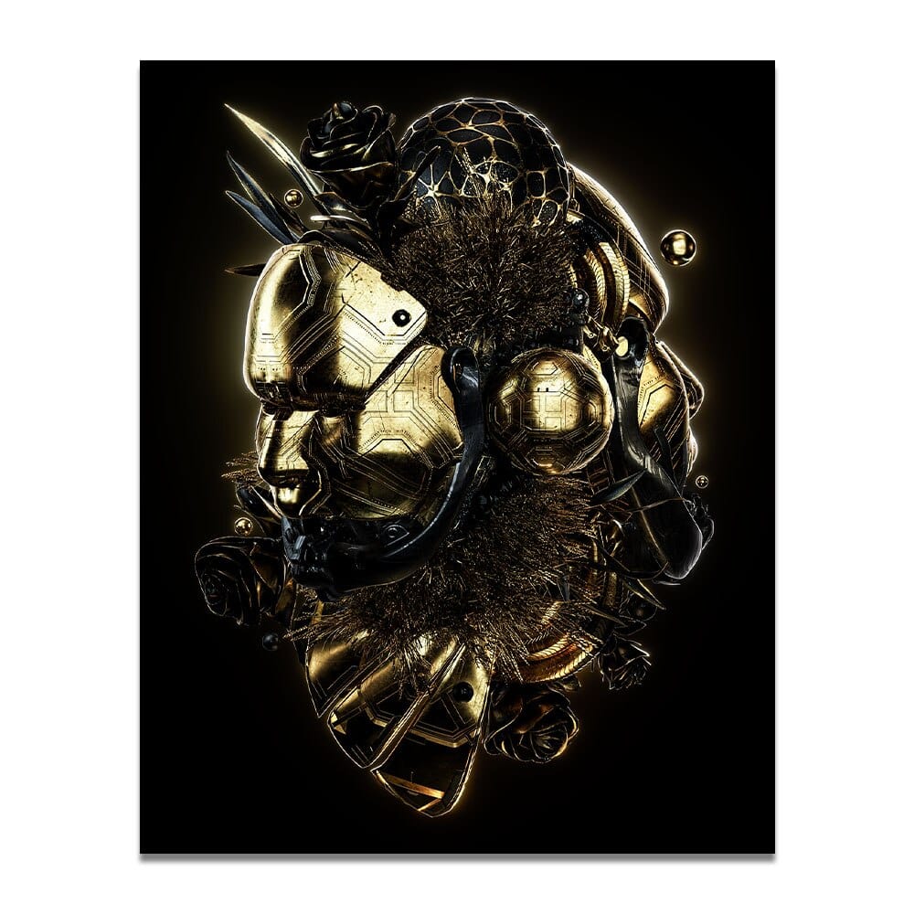 Arthia Designs - Golden Crown Mask Design Canvas Art - Review