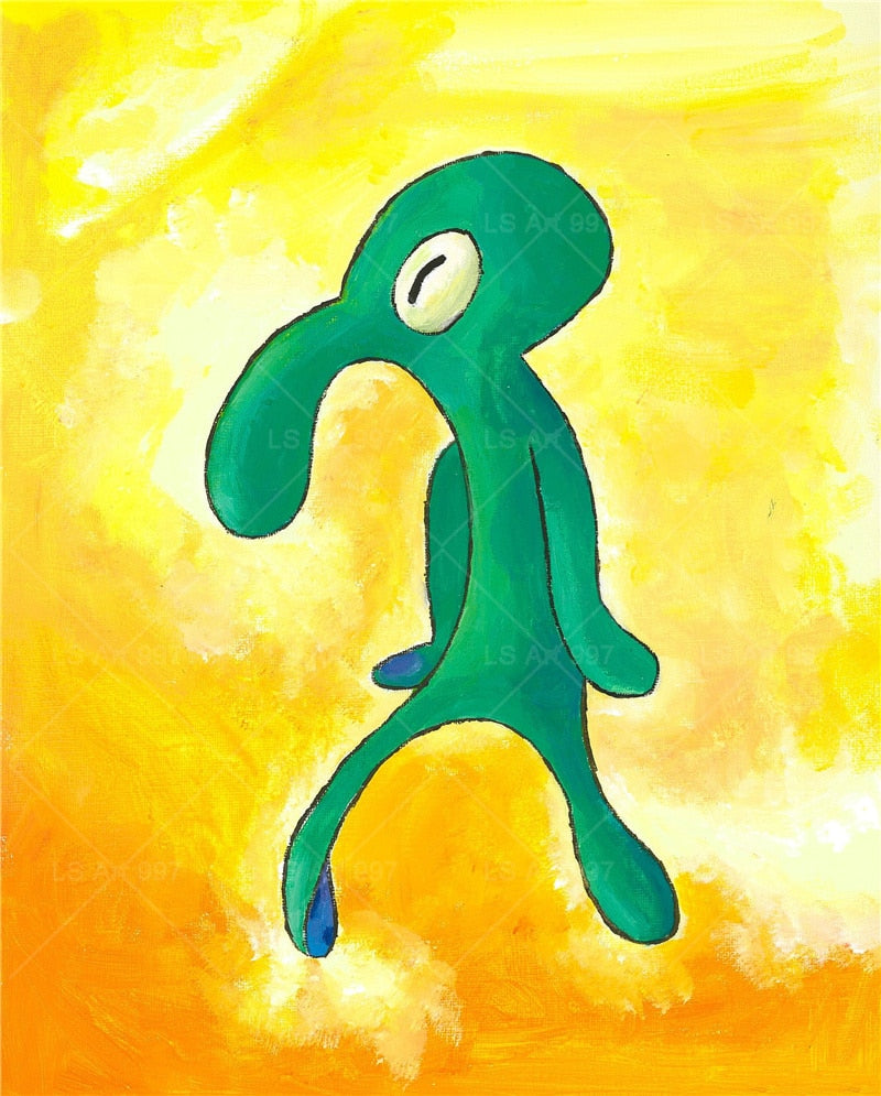 Arthia Designs - Bold And Brash Squidward Canvas Art - Review